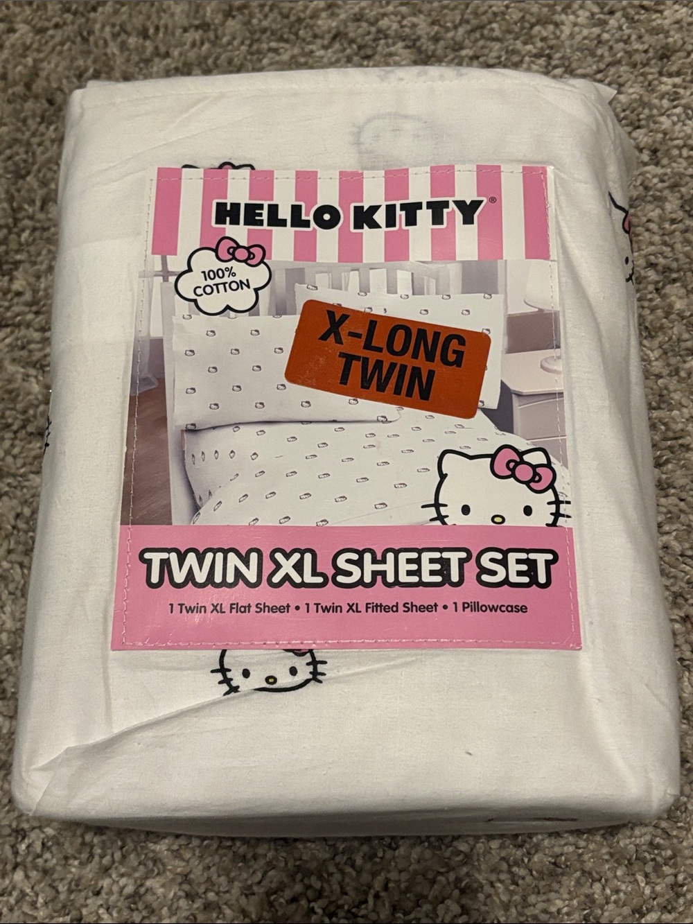 NWT Hello Kitty Twin Xl Sheet Set